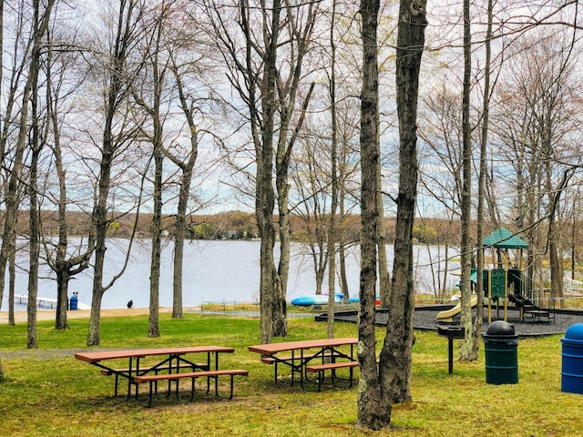 318 N Arrow Dr, Pocono Lake, PA 18347 - surrounding community featuring a yard and a water view