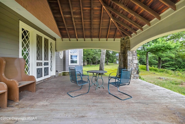 view of patio / terrace featuring a gazebo