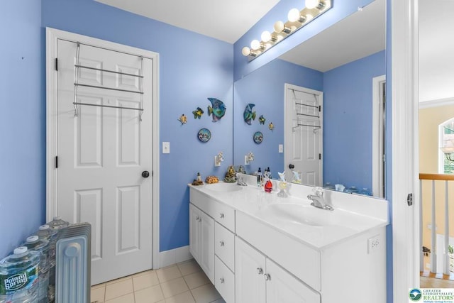 140 Birdie Way, Kunkletown, PA 18058 - bathroom featuring double vanity and tile patterned floors