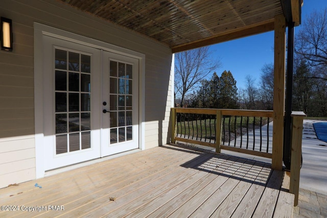 deck with french doors