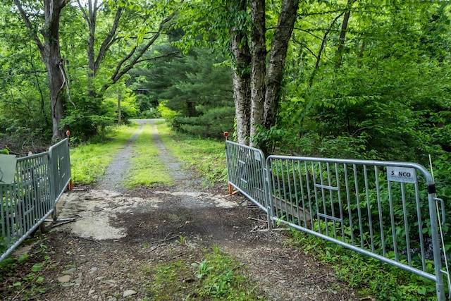 266 Laurel Rd, Lehighton, PA 18235 - view of road featuring a gated entry and a wooded view