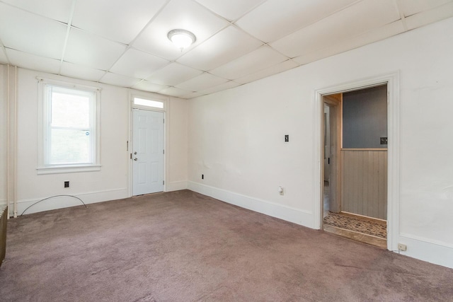 266 Laurel Rd, Lehighton, PA 18235 - carpeted spare room featuring a drop ceiling and baseboards