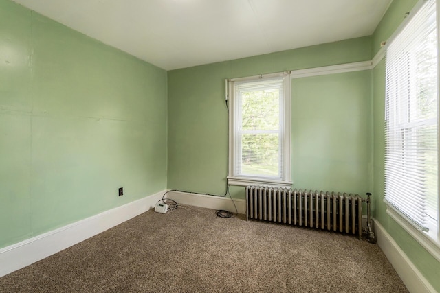 266 Laurel Rd, Lehighton, PA 18235 - empty room featuring radiator and carpet