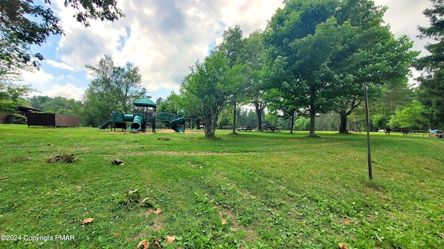 view of yard with playground community