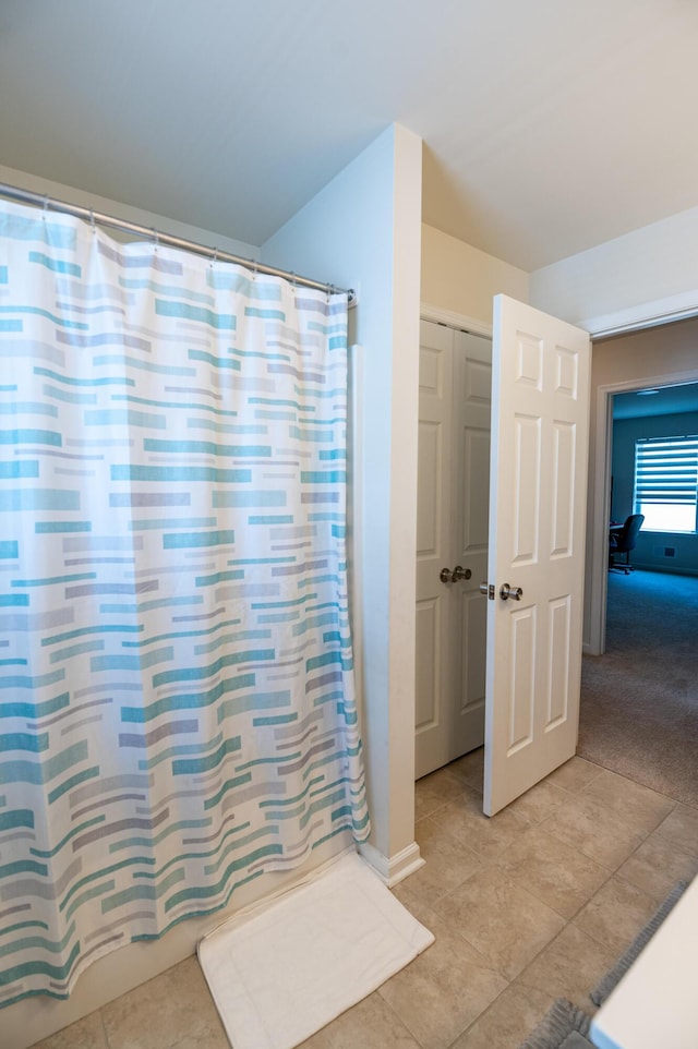 320 Bendelow Ln, Northampton, PA 18067 - bathroom featuring tile patterned floors and a shower with curtain