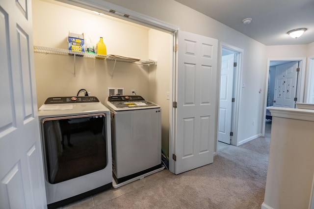 320 Bendelow Ln, Northampton, PA 18067 - washroom with washing machine and dryer and light carpet