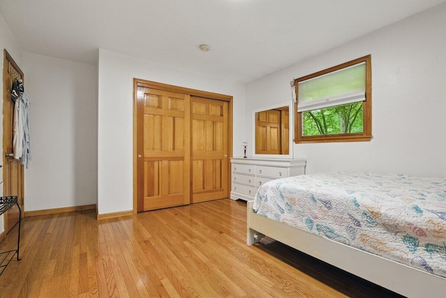 3106 Janet St, East Stroudsburg, PA 18301 - bedroom featuring light wood-style floors, baseboards, and a closet