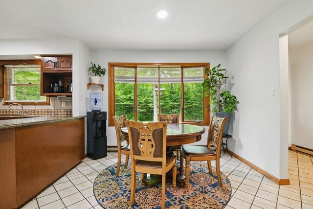 3106 Janet St, East Stroudsburg, PA 18301 - dining room featuring light tile patterned flooring, recessed lighting, and baseboards