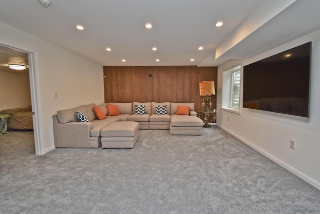 72 Chickadee Ln, Albrightsville, PA 18210 - living area with recessed lighting, carpet, and baseboards