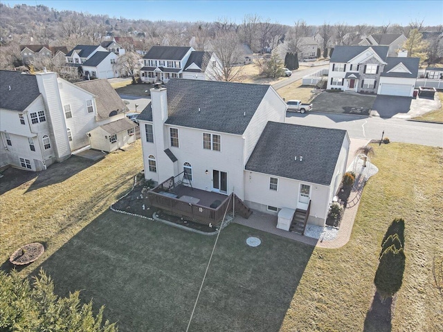 drone / aerial view featuring a residential view