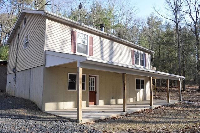 view of front of home with a patio area