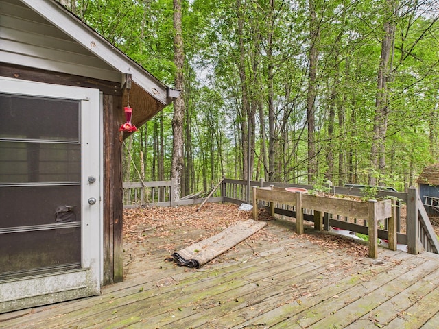 114 Oswayo Dr, Pocono Lake, PA 18347 - view of wooden terrace