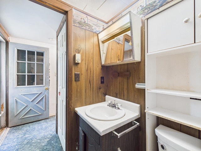 114 Oswayo Dr, Pocono Lake, PA 18347 - half bathroom featuring toilet and vanity
