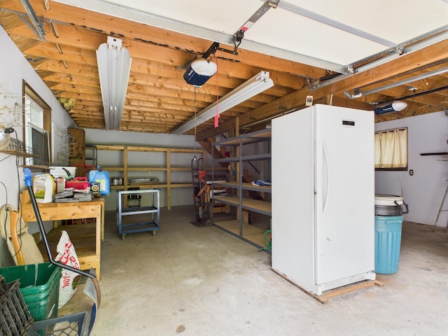 114 Oswayo Dr, Pocono Lake, PA 18347 - garage with freestanding refrigerator