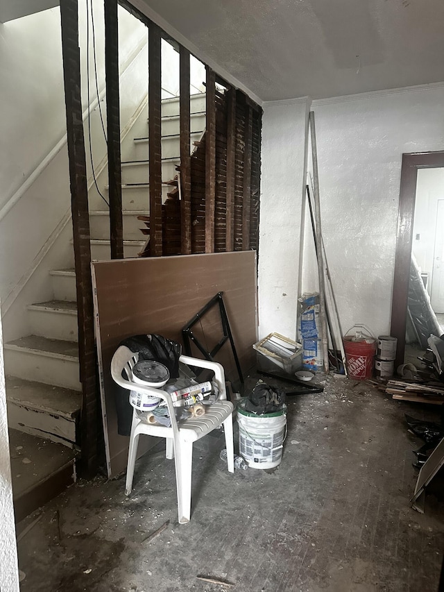 interior space featuring stairs