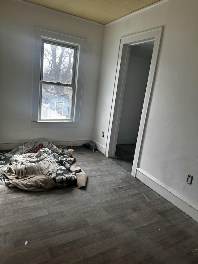 unfurnished bedroom with wood finished floors