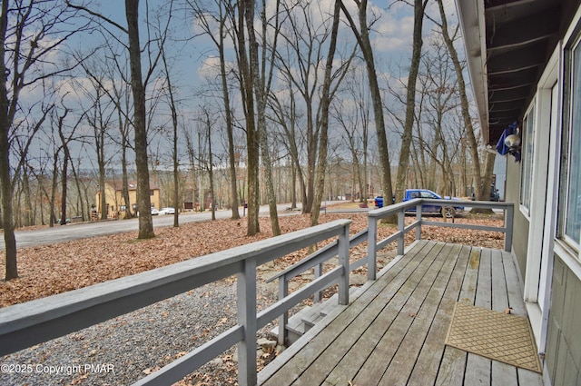 view of wooden deck