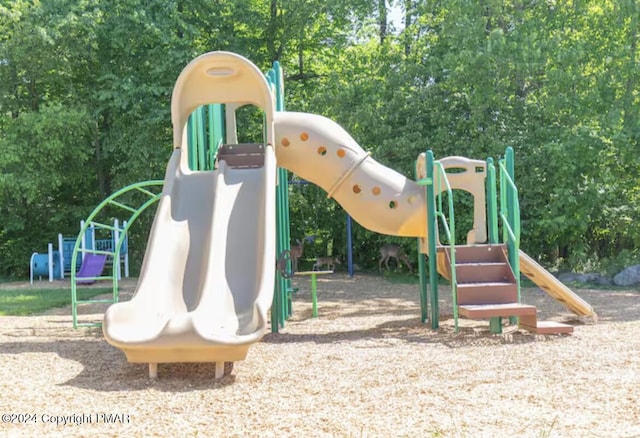 view of community jungle gym