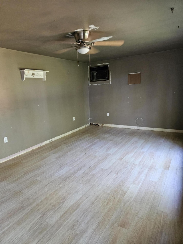 1405 Donalds Rd, Effort, PA 18330 - unfurnished room featuring wood finished floors, a ceiling fan, baseboards, and a pendent fire sprinkler