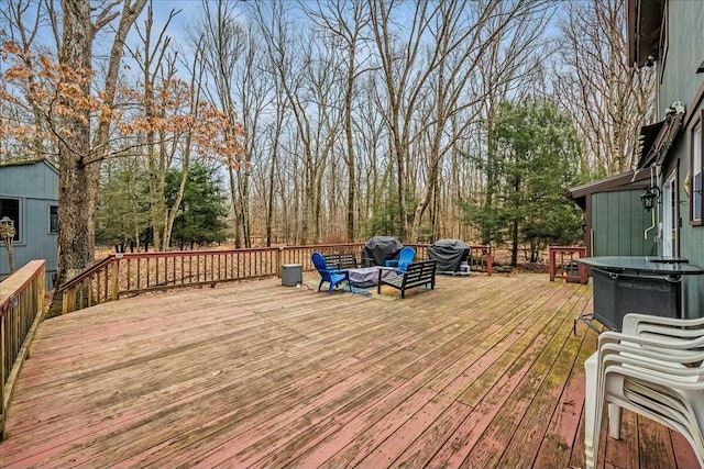 view of wooden deck