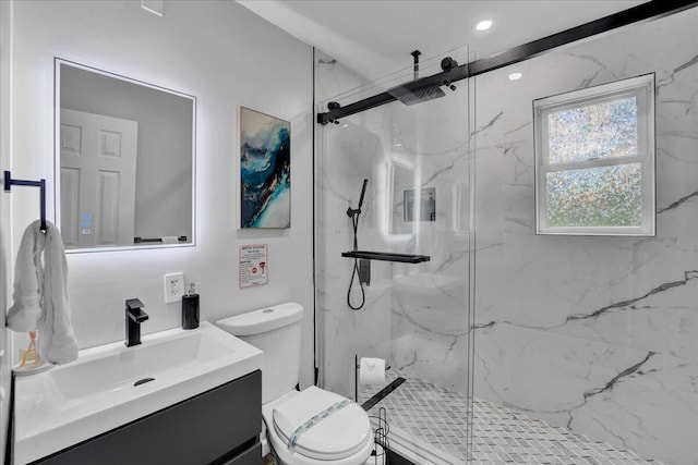 3336 Buck Run, Tobyhanna, PA 18466 - full bathroom with vanity and a marble finish shower