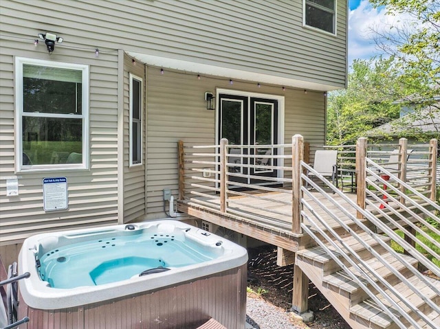 3336 Buck Run, Tobyhanna, PA 18466 - deck with a hot tub