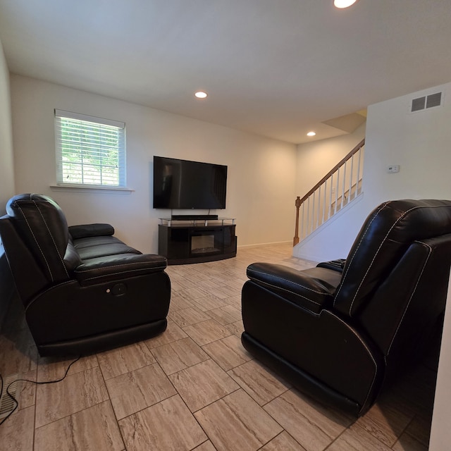 2545 S Albert St, Allentown, PA 18103 - living area with stairs and recessed lighting