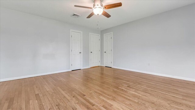 2705 W Gordon St, Allentown, PA 18104 - empty room featuring light wood-style flooring and a ceiling fan