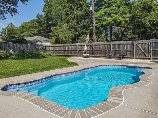 2705 W Gordon St, Allentown, PA 18104 - view of pool with a patio area, a fenced backyard, and view of scattered trees
