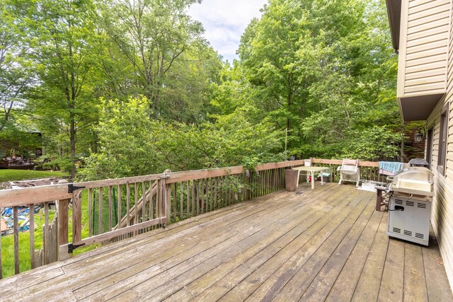 88 Wild Turkey Cir, Lake Ariel, PA 18436 - wooden terrace featuring grilling area