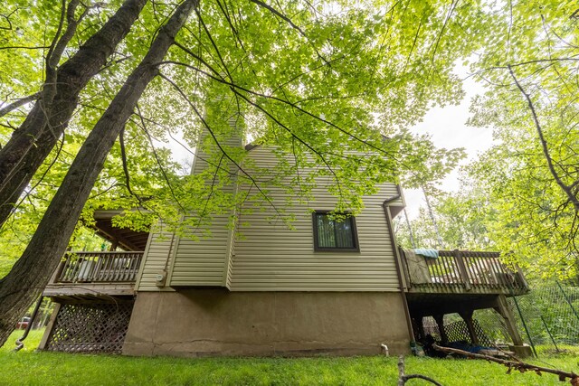88 Wild Turkey Cir, Lake Ariel, PA 18436 - view of side of property featuring a wooden deck