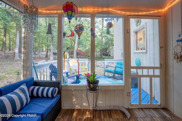 view of sunroom