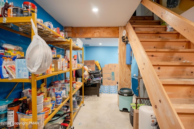 view of storage room