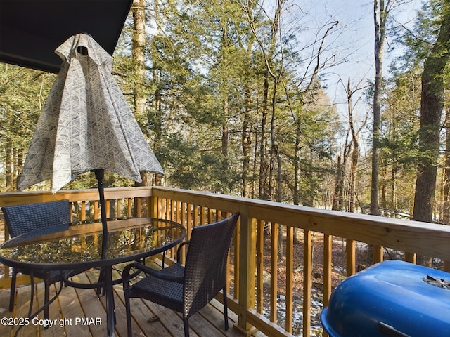 view of wooden deck