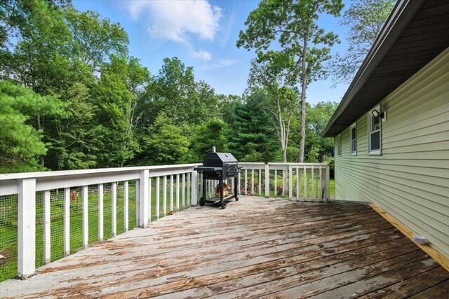 52 Bull Pine Rd, East Stroudsburg, PA 18301 - wooden deck with grilling area