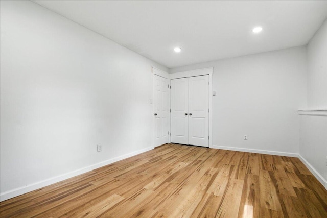 52 Bull Pine Rd, East Stroudsburg, PA 18301 - unfurnished bedroom featuring light wood-type flooring, recessed lighting, and a closet