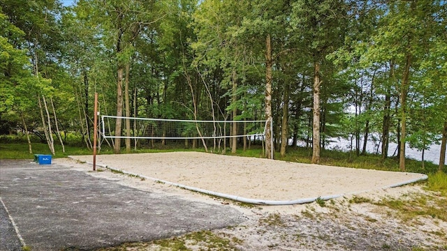 surrounding community with volleyball court