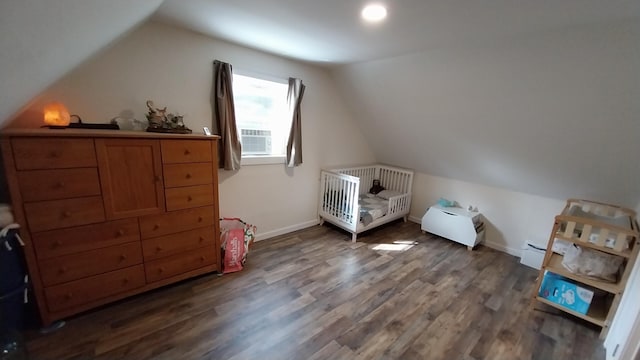 2314 Long Pond Rd, Long Pond, PA 18334 - bedroom featuring wood finished floors, lofted ceiling, and a nursery area
