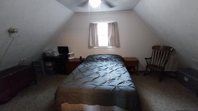 2314 Long Pond Rd, Long Pond, PA 18334 - bedroom with carpet floors, vaulted ceiling, and a ceiling fan