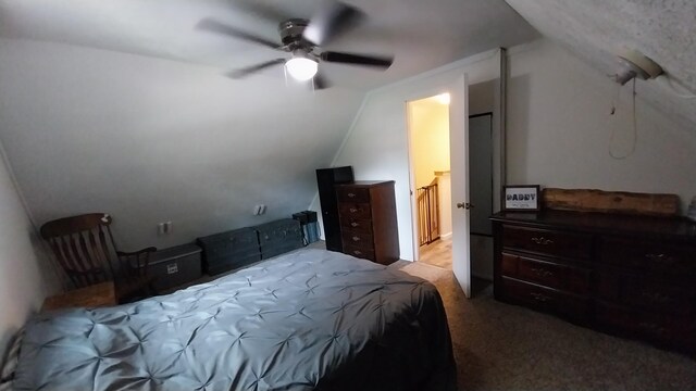 2314 Long Pond Rd, Long Pond, PA 18334 - bedroom with lofted ceiling, carpet, and ceiling fan