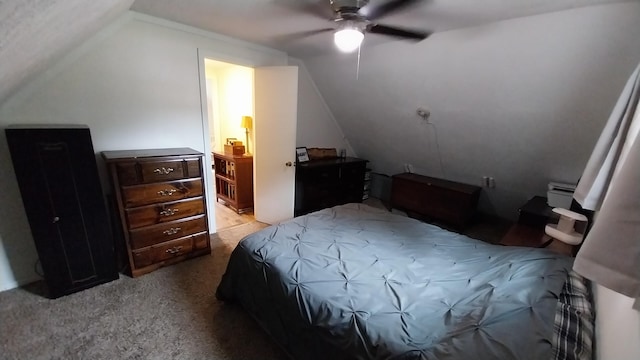 2314 Long Pond Rd, Long Pond, PA 18334 - carpeted bedroom featuring vaulted ceiling, ceiling fan, and ensuite bathroom