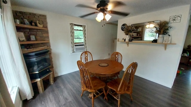 2314 Long Pond Rd, Long Pond, PA 18334 - dining room featuring ceiling fan and dark wood finished floors