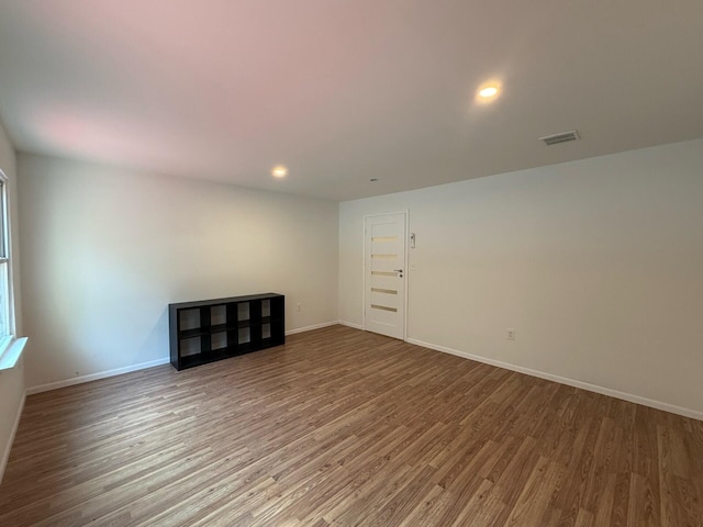 90 Packerton Dam Dr, Lehighton, PA 18235 - spare room featuring recessed lighting, visible vents, baseboards, and wood finished floors