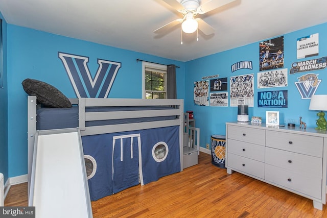 104 Lowrys Ln, Bryn Mawr, PA 19010 - bedroom featuring wood finished floors and a ceiling fan