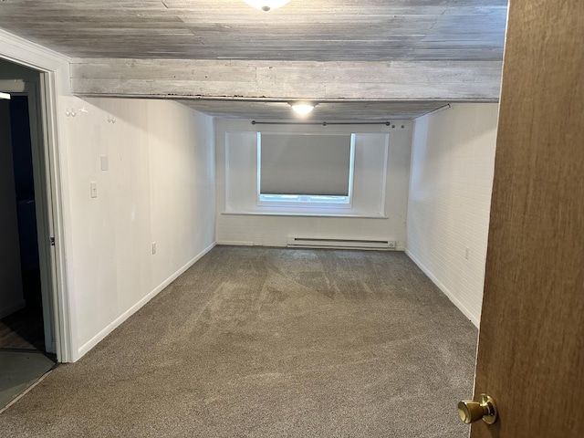 4932 Pine Ridge Dr W, Bushkill, PA 18324 - carpeted spare room with baseboards and a baseboard heating unit