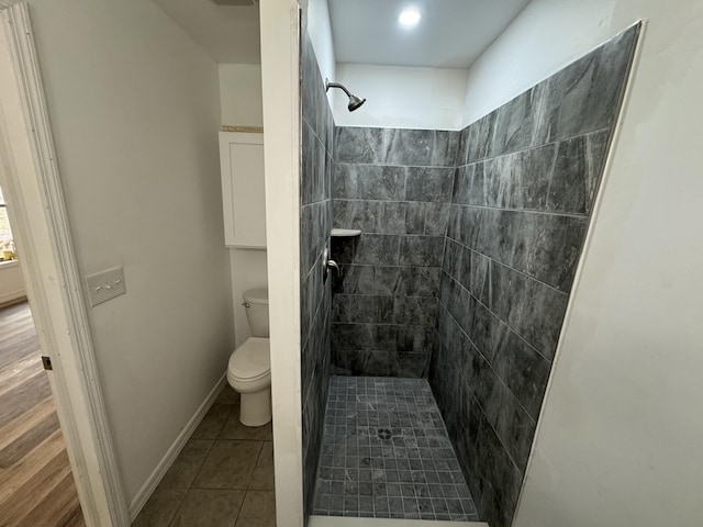 52 Tanglewood Dr, Albrightsville, PA 18210 - full bathroom featuring toilet, a stall shower, and tile patterned floors