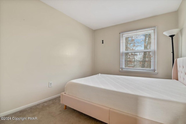 bedroom with carpet and baseboards