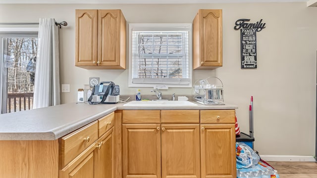 9148 Brandywine Dr, Tobyhanna, PA 18466 - kitchen with a sink, plenty of natural light, and light countertops