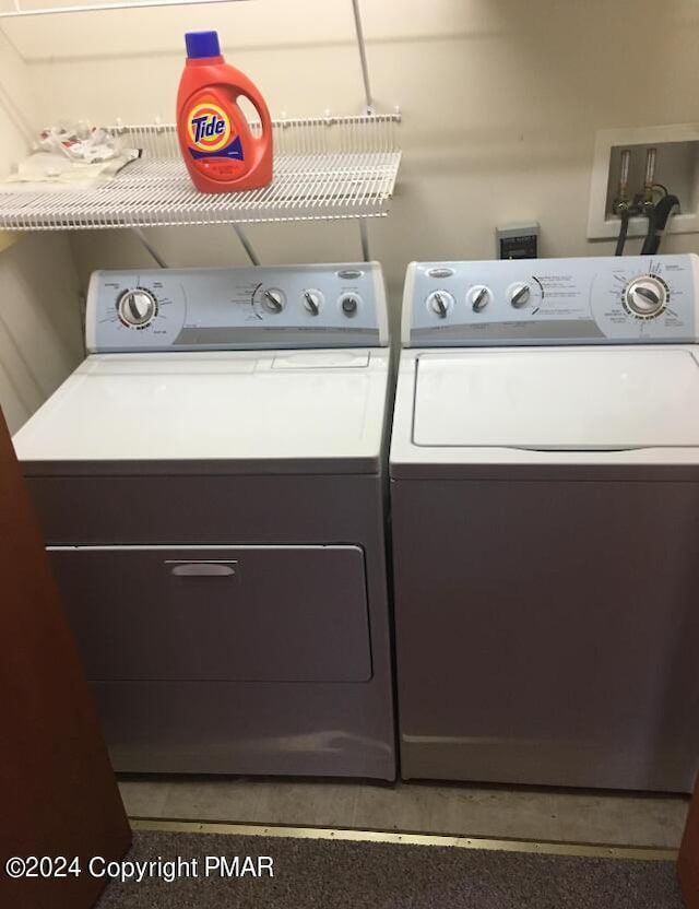 laundry room featuring laundry area and washer and dryer