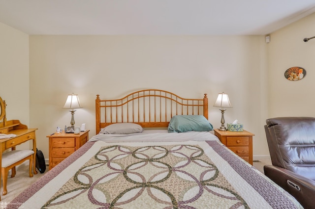bedroom with carpet floors